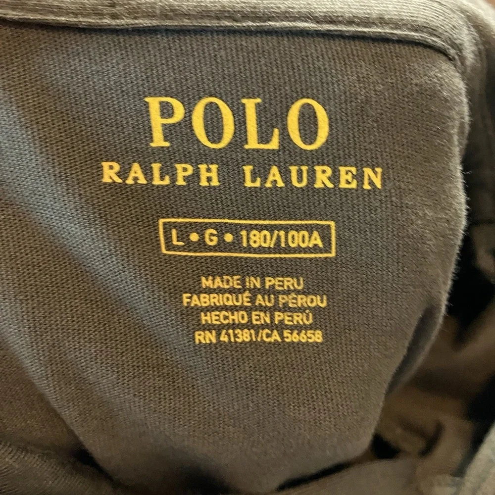 Polo Ralph‎ Lauren Shirt Mens Size Large Green Hooded Logo Preppy Cotton